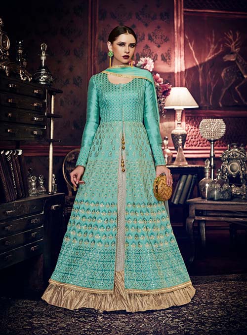 DESIGNER INDO WESTERN GOWN - BT-IW8003