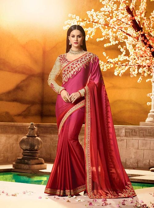 PARTY WEAR INDIAN SILK SAREE - BT-SR5501