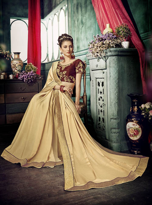 PREMIUM CHIFFON INDIAN SAREE - BT-SR5421