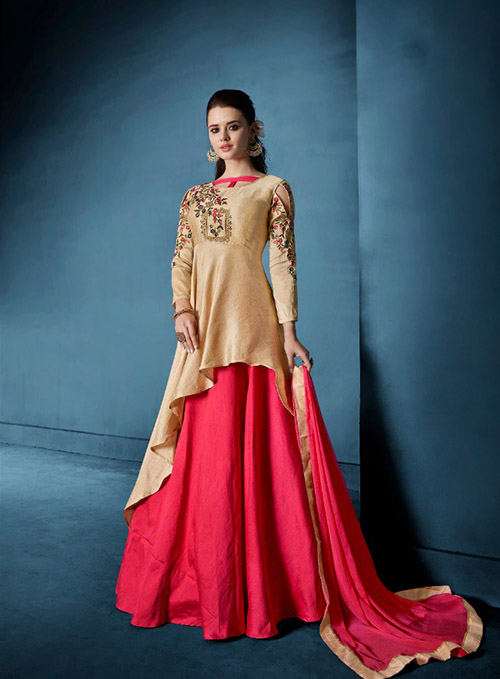 DESIGNER INDO WESTERN GOWN - BT-IW-R-8073