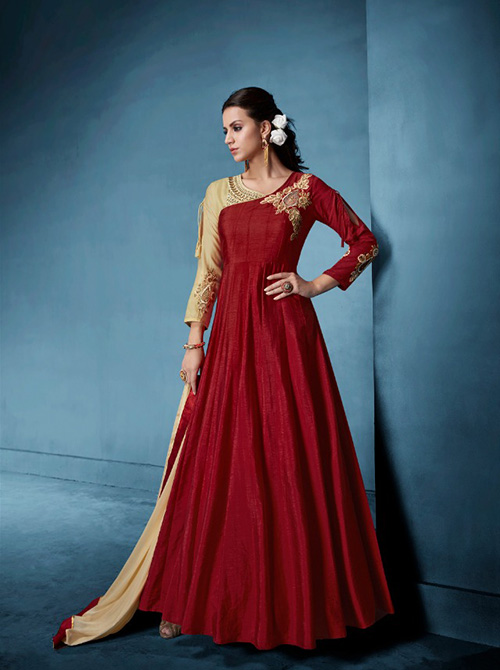 DESIGNER INDO WESTERN GOWN - BT-IW-R-8074