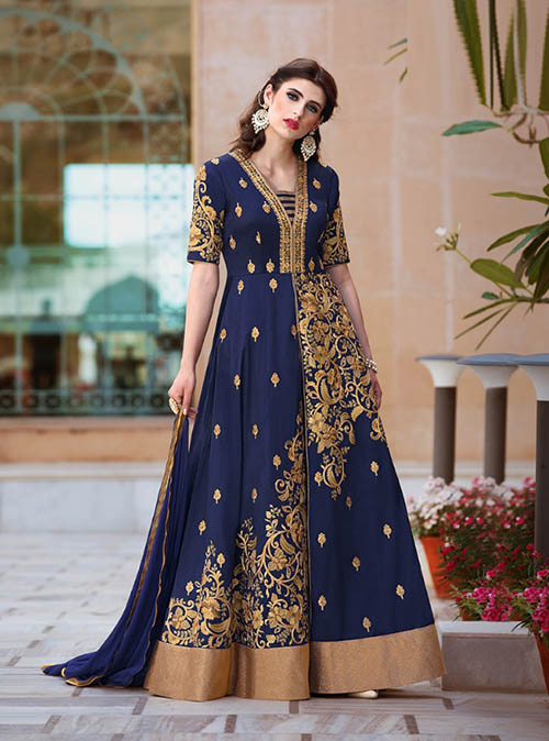 DESIGNER INDO WESTERN GOWN - BT-IW-8174