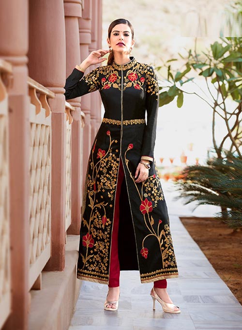 DESIGNER INDO WESTERN GOWN - BT-IW-8176