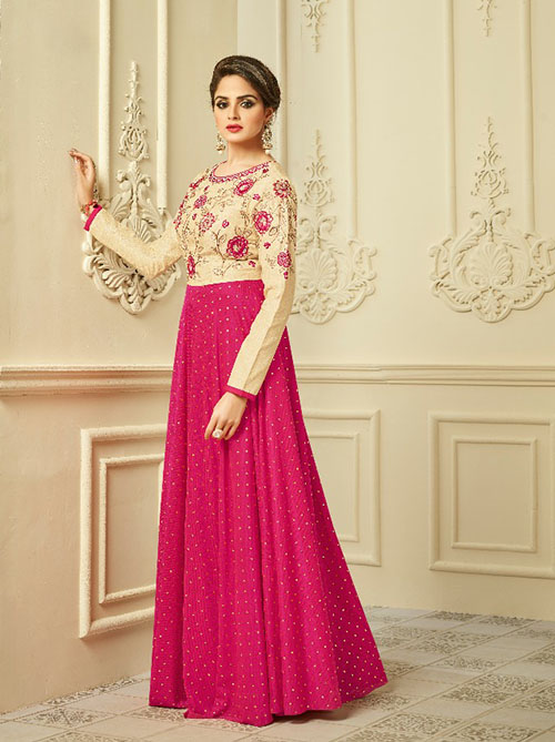 DESIGNER INDO WESTERN GOWN - BT-IW8007