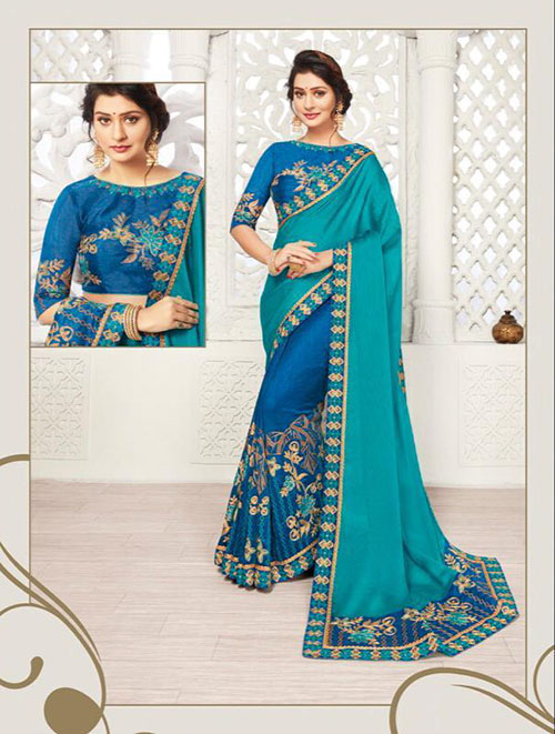 PARTY WEAR INDIAN SILK SAREE - BT-SR5448