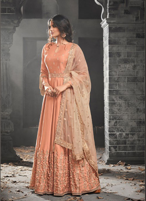 DESIGNER INDO WESTERN GOWN - BT-IW-8264B