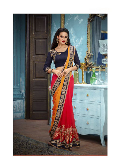 PARTY WEAR INDIAN GEORGETTE SAREE - BT-SR5426