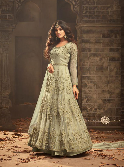 DESIGNER INDO WESTERN GOWN - BT-IW-8192