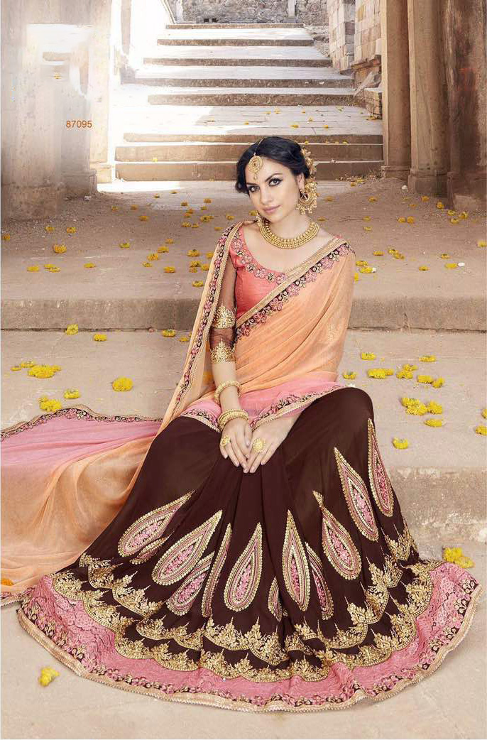 PARTY WEAR INDIAN GEORGETTE SAREE - BT-SR5216