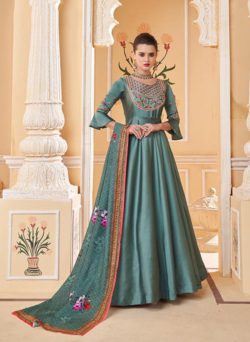 DESIGNER INDO WESTERN GOWN - BT-IW-R-20162