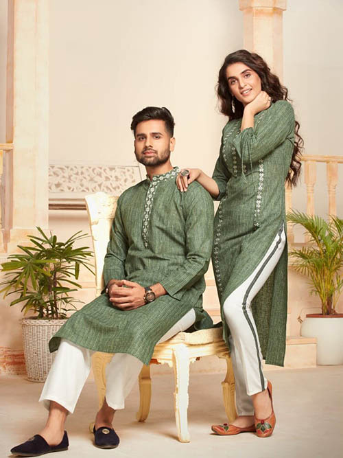 DESIGNER INDIAN KURTA PAJAMA-BT-KP-600034-M