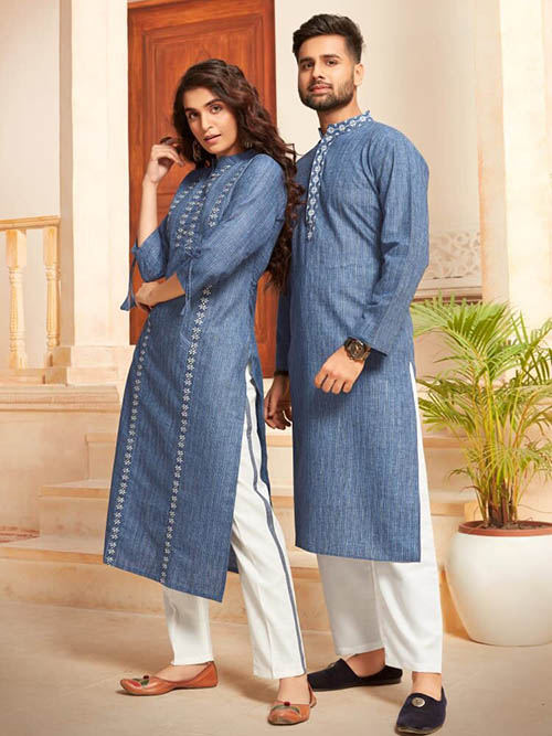 DESIGNER INDIAN KURTA PAJAMA-BT-KP-600036-M