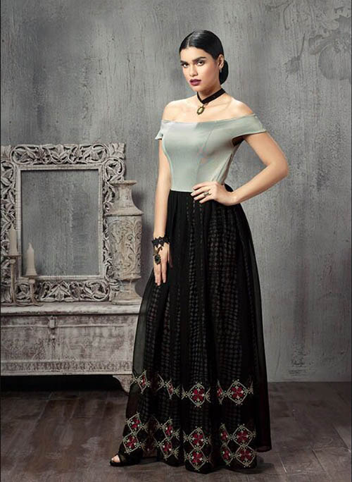 DESIGNER INDO WESTERN GOWN - BT-IW-R-8062