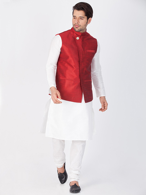 DESIGNER INDIAN KURTA PAJAMA JACKET-600018-XL