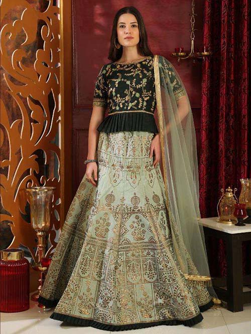 BEAUTIFUL INDIAN LEHENGA CHOLI - BT-LH-R-10207-XXL