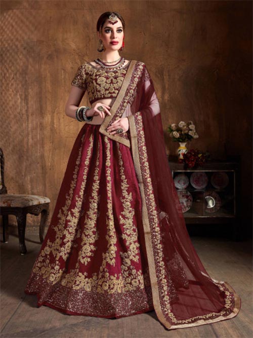 BEAUTIFUL INDIAN LEHENGA CHOLI - BT-LH-R-10232-XXL