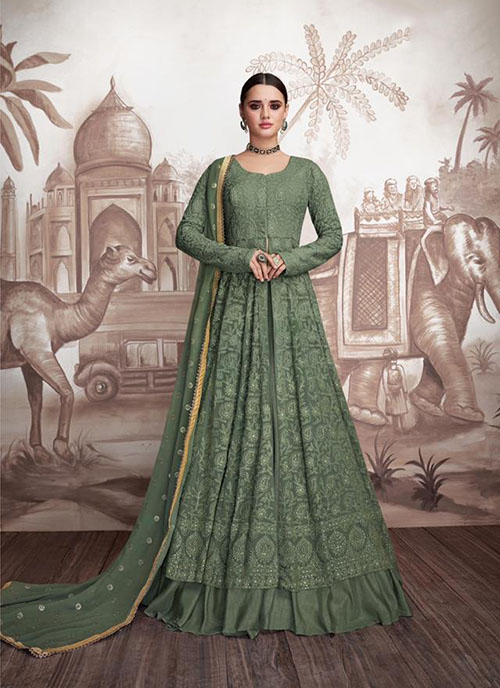 DESIGNER INDO WESTERN GOWN - BT-IW-R-200223