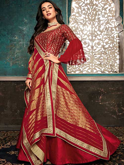 DESIGNER INDO WESTERN GOWN - BT-IW-R-200271