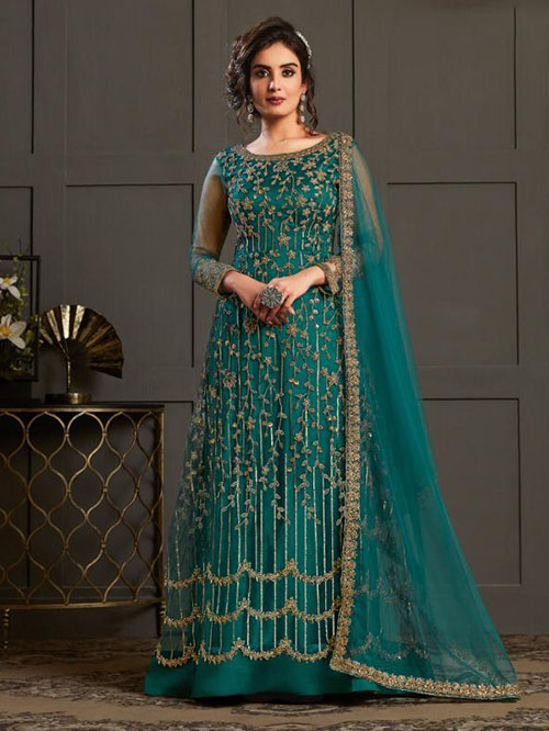 DESIGNER INDO WESTERN GOWN - BT-IW-R-200285-XL