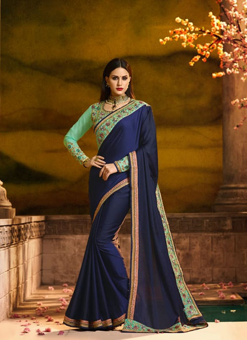 PARTY WEAR INDIAN SILK SAREE - BT-SR-40062