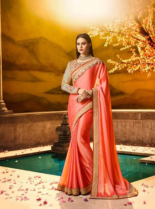 PARTY WEAR INDIAN SILK SAREE - BT-SR-40070