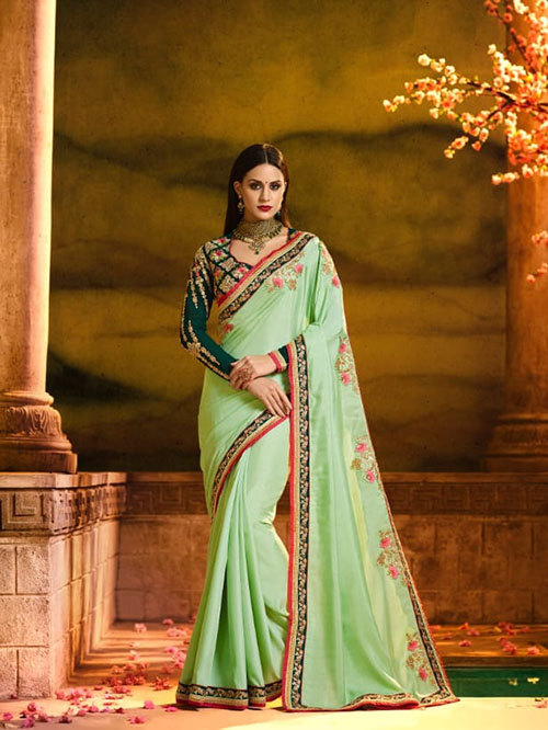 PARTY WEAR INDIAN SILK SAREE - BT-SR-40071