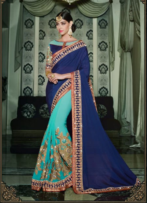 PARTY WEAR INDIAN SILK SAREE - BT-SR-40115