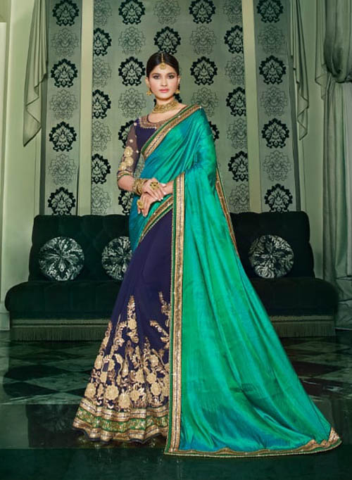 PARTY WEAR INDIAN SILK SAREE - BT-SR-40118