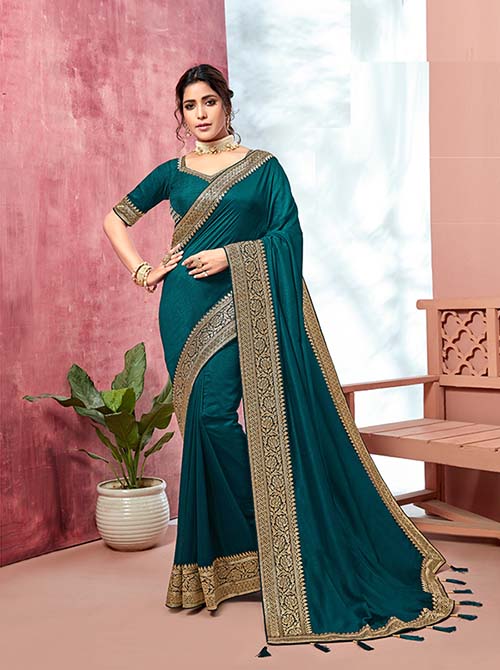 PARTY WEAR INDIAN SILK SAREE - BT-SR-40131