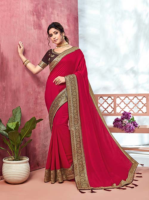PARTY WEAR INDIAN SILK SAREE - BT-SR-40132