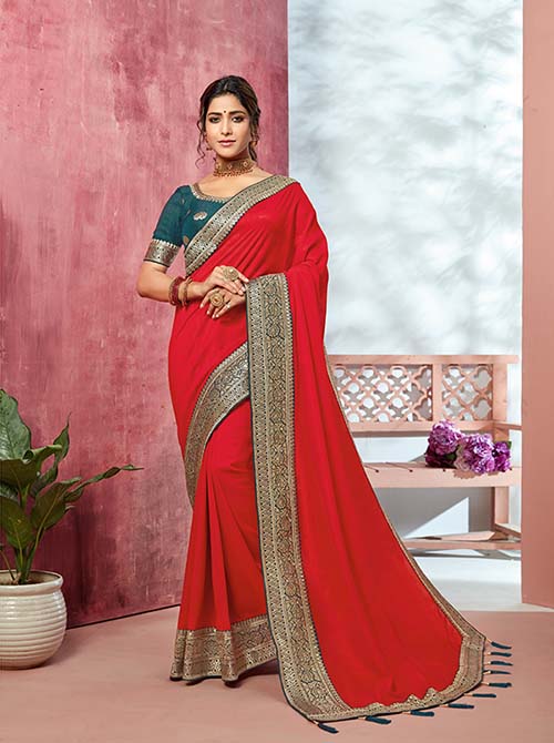 PARTY WEAR INDIAN SILK SAREE - BT-SR-40134