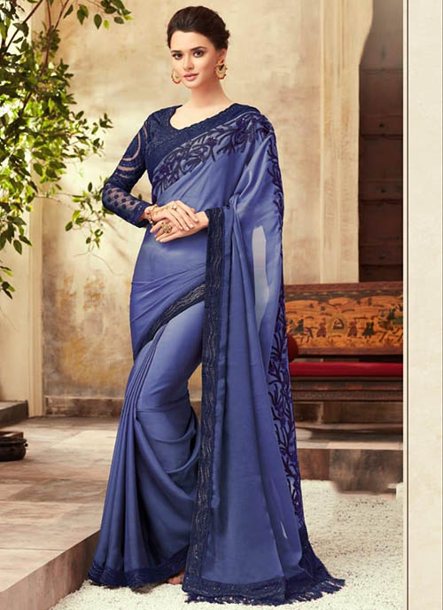 PARTY WEAR INDIAN SILK SAREE - BT-SR-40161