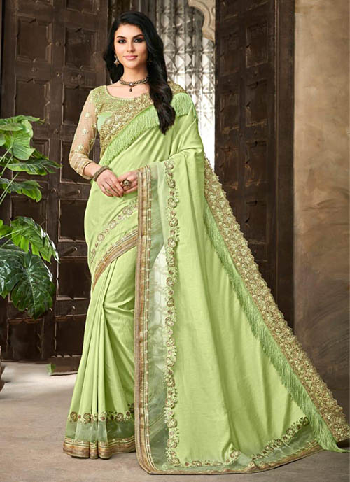 PARTY WEAR INDIAN SILK SAREE - BT-SR-40169-B