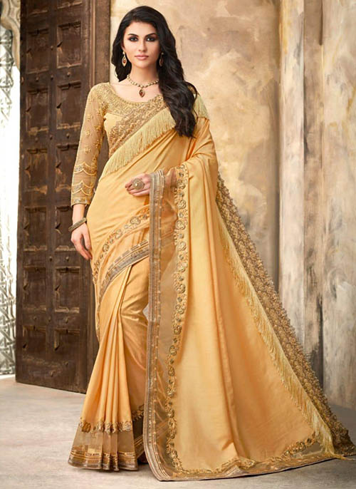 PARTY WEAR INDIAN SILK SAREE - BT-SR-40169-D