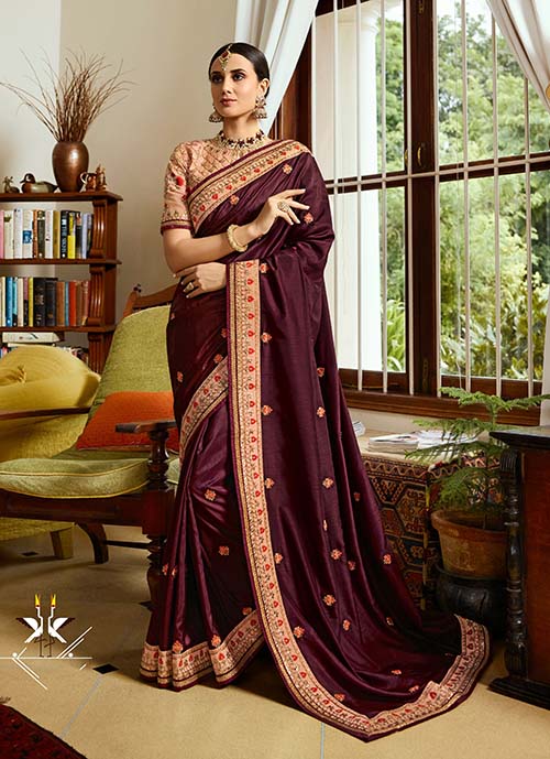 PARTY WEAR INDIAN SILK SAREE - BT-SR-40174