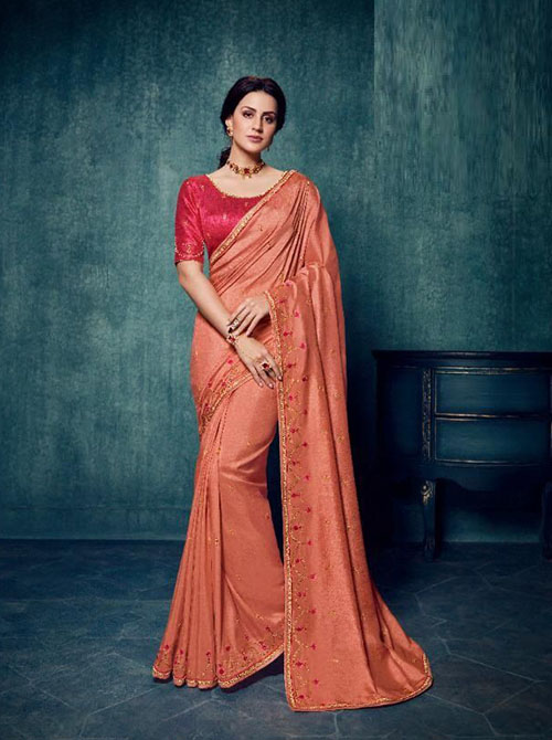 PARTY WEAR INDIAN SILK SAREE - BT-SR-40183