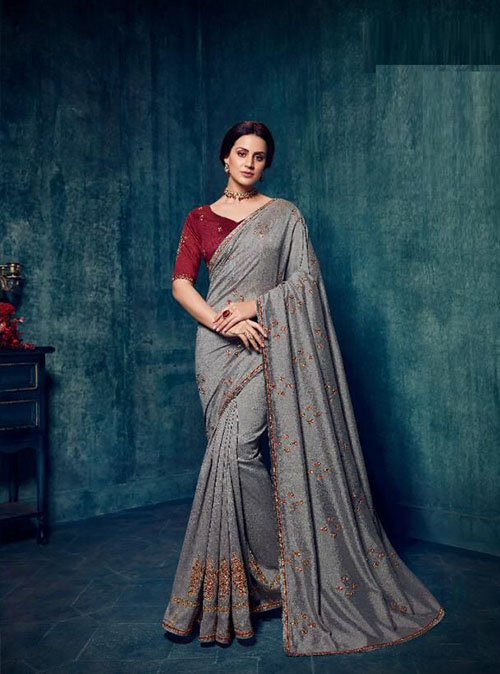 PARTY WEAR INDIAN SILK SAREE - BT-SR-40187