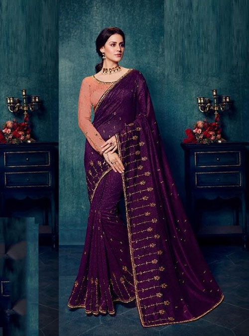 PARTY WEAR INDIAN SILK SAREE - BT-SR-40188