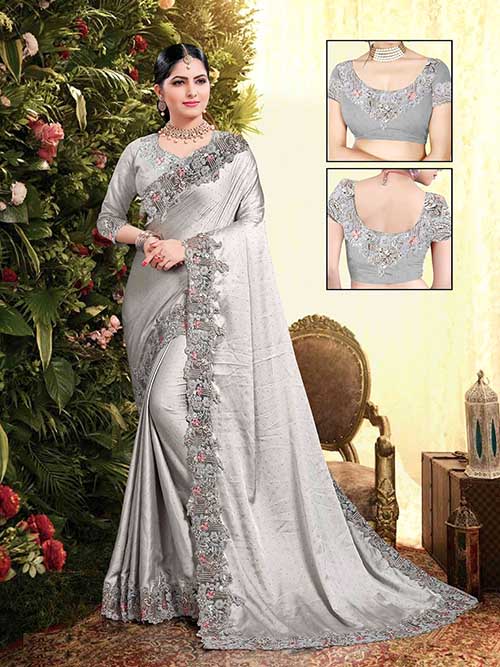 PARTY WEAR INDIAN GEORGETTE SAREE - BT-SR-40201