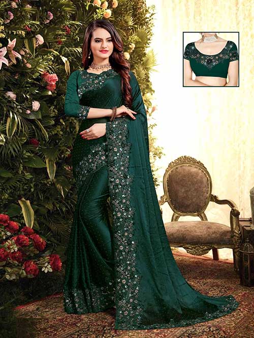 PARTY WEAR INDIAN SILK SAREE - BT-SR-40219