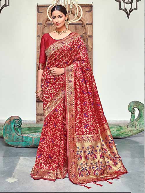PARTY WEAR INDIAN SILK SAREE - BT-SR-40256