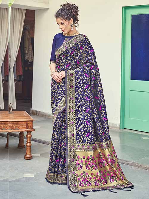 PARTY WEAR INDIAN SILK SAREE - BT-SR-40257