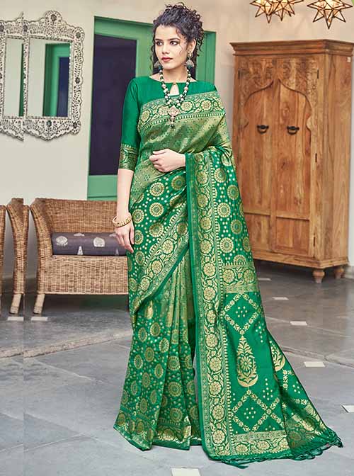 PARTY WEAR INDIAN SILK SAREE - BT-SR-40258