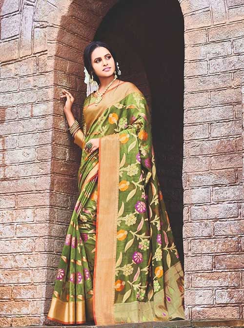 PARTY WEAR INDIAN SILK SAREE - BT-SR-40313