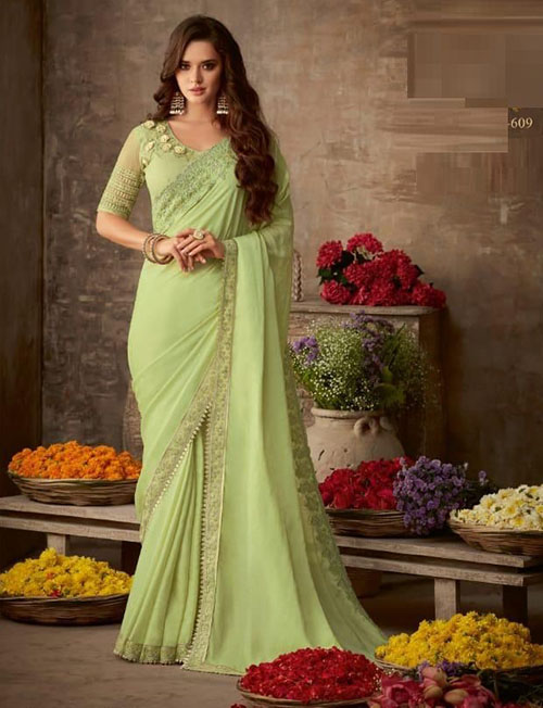 PARTY WEAR INDIAN SILK SAREE - BT-SR-40329
