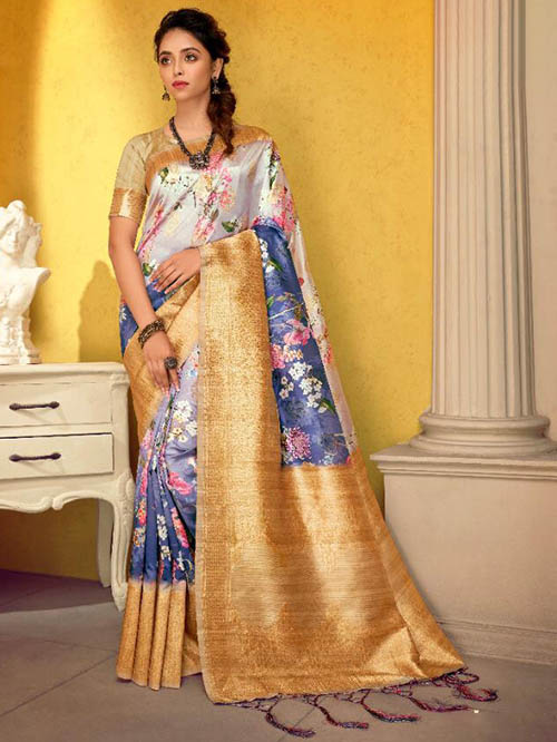 PARTY WEAR INDIAN SILK SAREE - BT-SR-40364