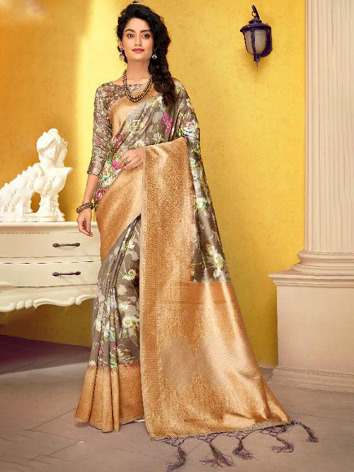 PARTY WEAR INDIAN SILK SAREE - BT-SR-40366