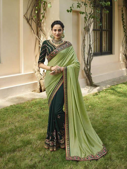 PARTY WEAR INDIAN SILK SAREE - BT-SR-40381