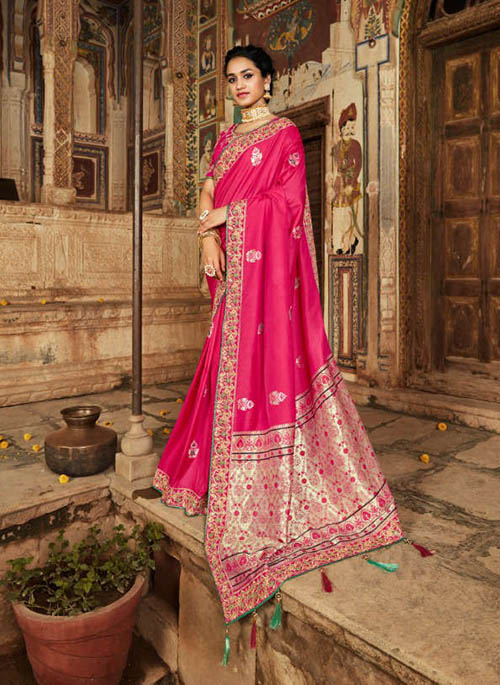 PARTY WEAR INDIAN SILK SAREE - BT-SR-40389