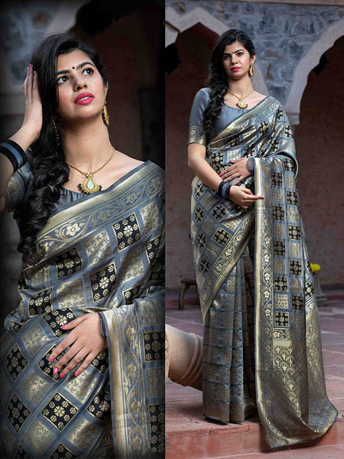 PARTY WEAR INDIAN SILK SAREE - BT-SR-40392